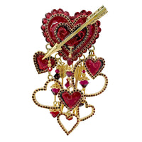 Vintage Lunch at The Ritz Wild at Heart Brooch Romantic Swarovski Statement Pin