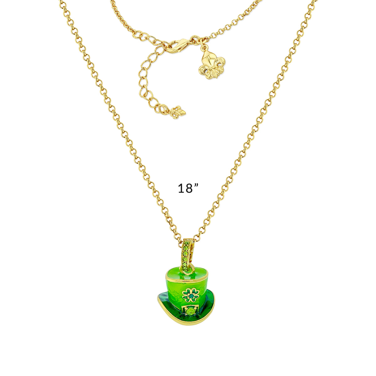 Leprechaun St Patricks Enhancer Charm by Ritzy Couture DeLuxe - 18k Gold Plating