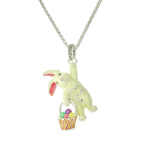 Adorable Easter Bunny Enhancer Charm by Ritzy Couture DeLuxe-Fine Silver Plating