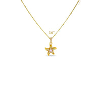 Topaz Crystal Starfish Enhancer Charm by Ritzy Couture DeLuxe - 18K Gold Plated