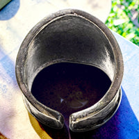 Tabra Jewelry 925 Sterling Silver Embossed Larimar Pear Ring Size 8.5 - 00K525