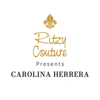 Carolina Herrera Gold Plate White Enamel Multi-Flower Black Crystal Bib Necklace