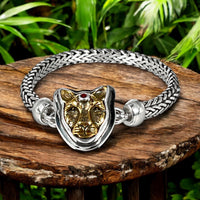 Tabra Jewelry Sterling Silver & Antiqued Bronze Jaguar Connector Charm - OOK624