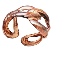 Kenneth Jay Lane Original Sample Sleek Entwined Rose Gold Knot Bracelet USA