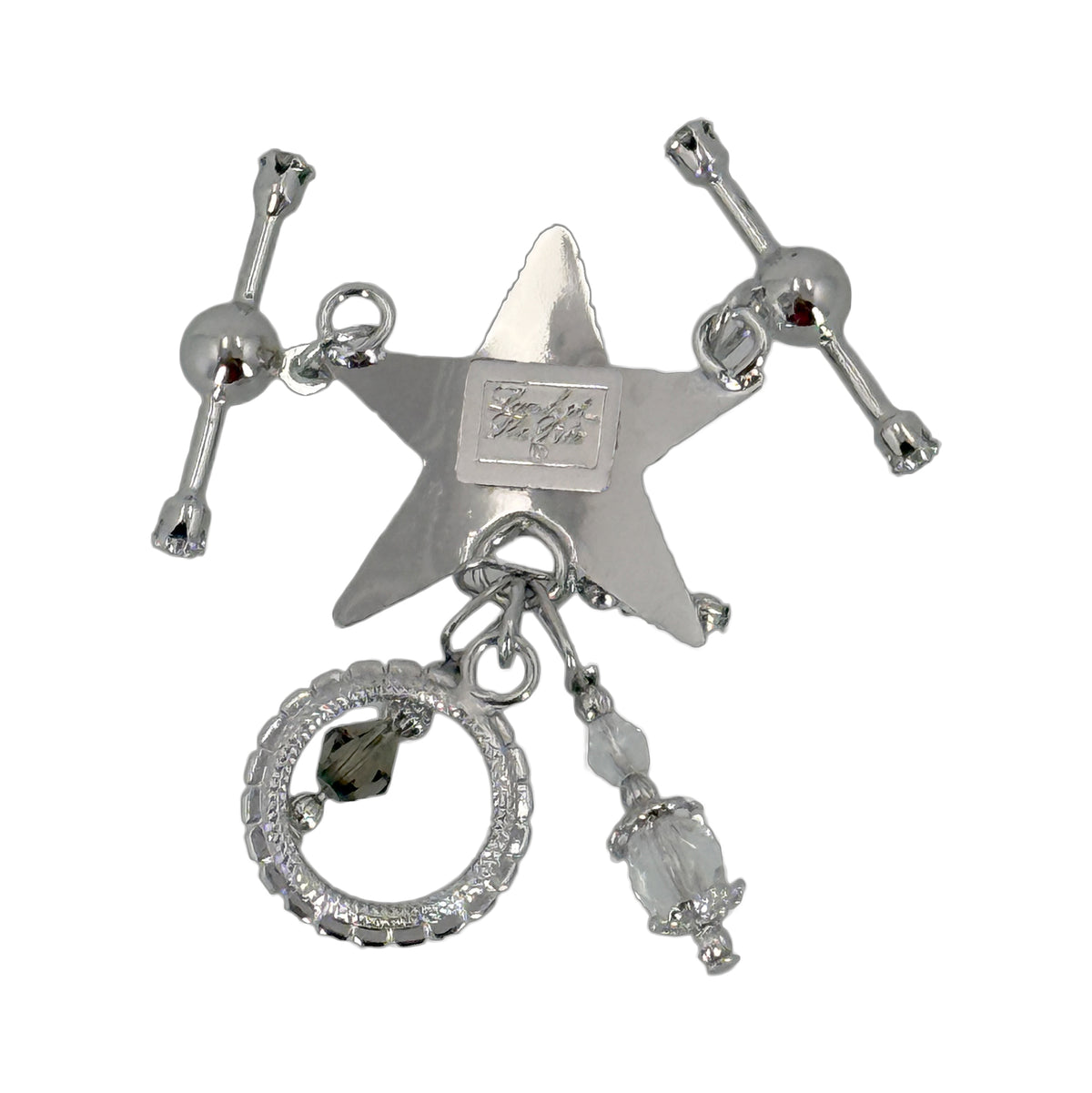 Lunch at The Ritz Star Twilight Toggle Link – Rhodium-Plated Crystal Charm