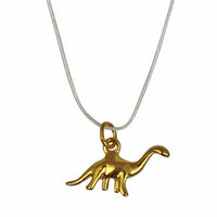 Ritzy Couture Select Dinosaur Charm Pendant Nylon Cord Necklace Set (Goldtone)