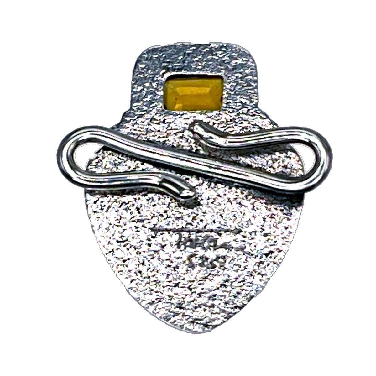 Tabra 925 Silver New Zealand Abalone & Citrine Qartz Connector Charm OOK627