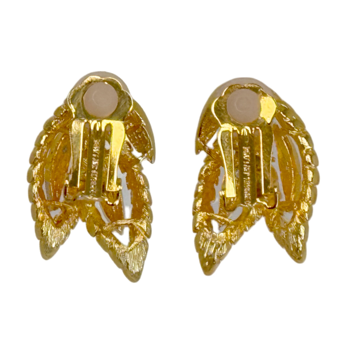 Kenneth Jay Lane 22K Gold-Plated Pavé Crystal Triple Leaf Clip Statement Earring