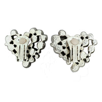 Oscar de la Renta Heart-Inspired Austrian Crystal Cluster Clip Earrings, 1.5”