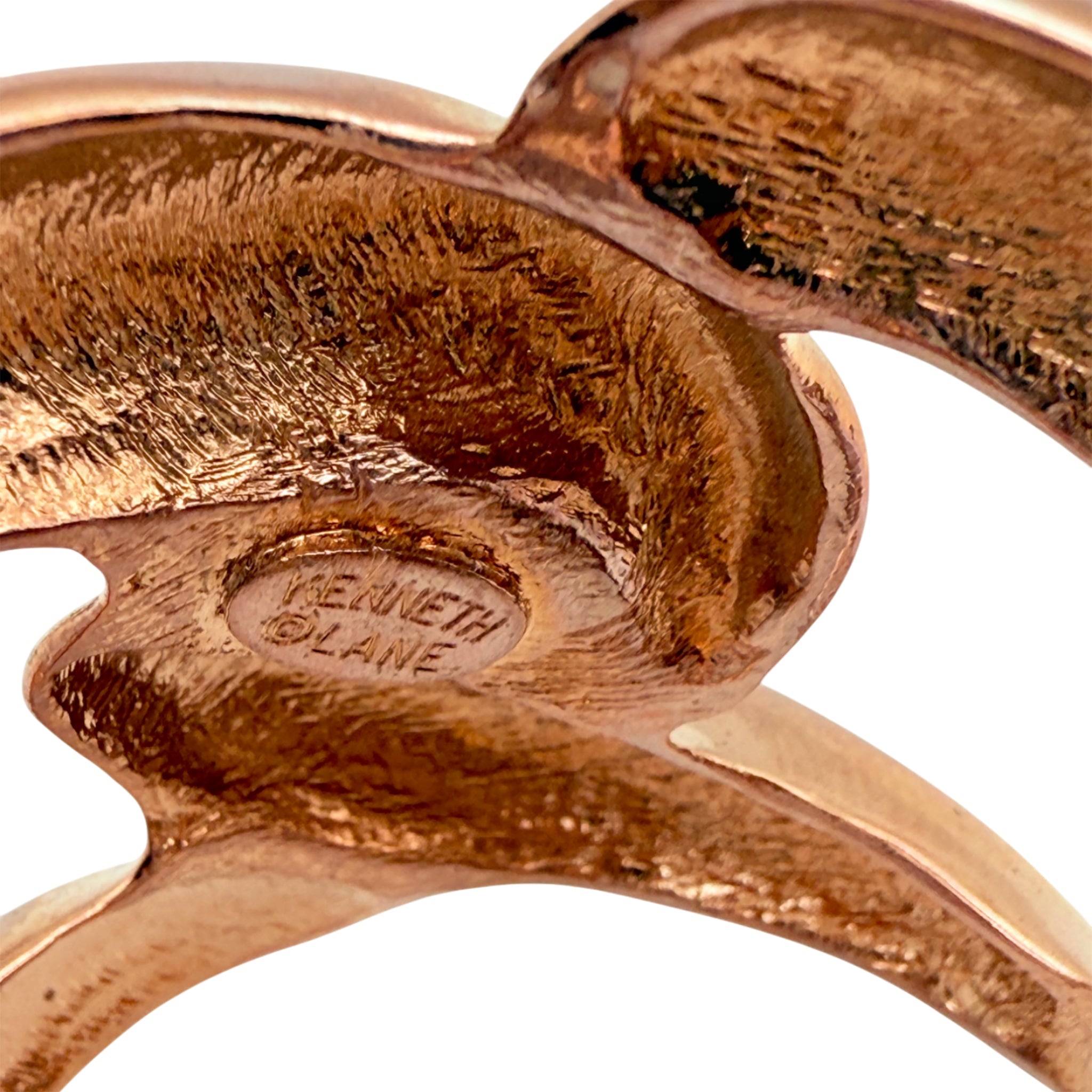 Kenneth Jay Lane Original Sample Sleek Entwined Rose Gold Knot