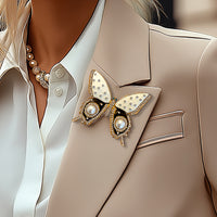 Kenneth Jay Lane Gold Plated Enamel Swarovski Crystal Butterfly Pin Brooch