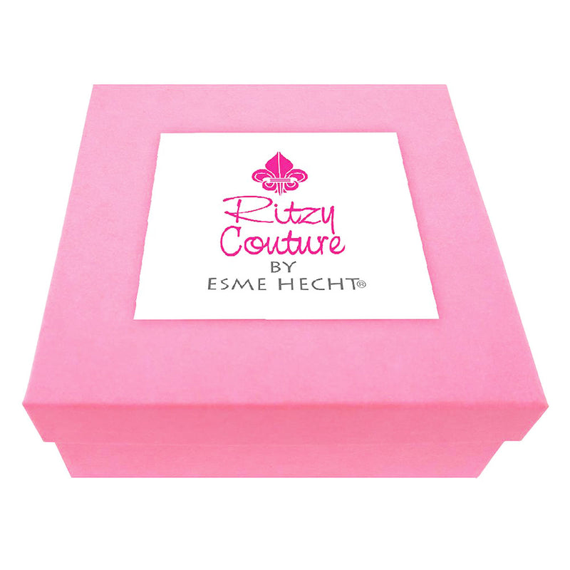 Lunch at The Ritz Hello Mom Pink Princess Phone Clip Earrings - 22k Gold Plating