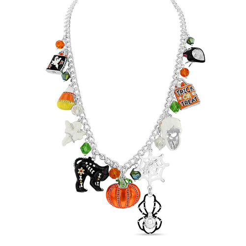 Trick Or Treat Halloween Charm 18" Necklace