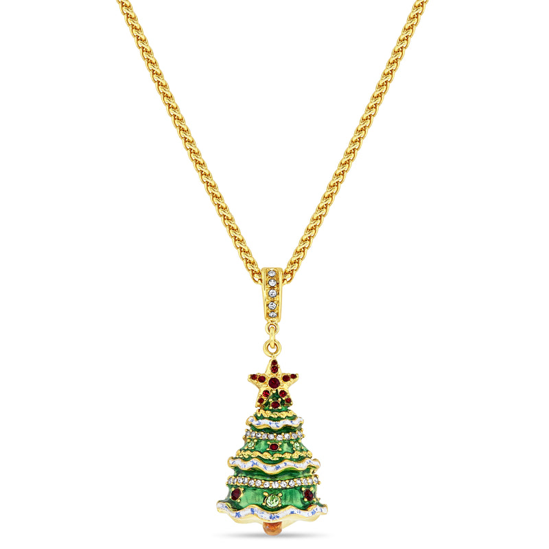 Sparkling Christmas Tree Enhancer Charm by Ritzy Couture DeLuxe - 18k Gold Plated Brass