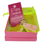 Ritzy Couture Royal Pave Fleur de Lis Siam Ruby Tassel Earrings (Goldtone)