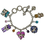 Ritzy Couture Life's a Gift Box Adjustable Charm Toggle Bracelet - Silvertone