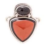 Tabra Jewelry - Sterling Silver Onyx & Red Jasper Pendant