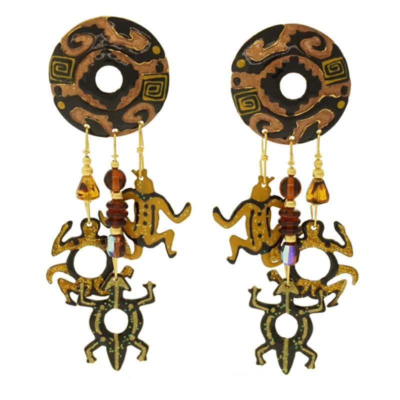 Azteca Post Earrings - Lunch At The Ritz Earrings