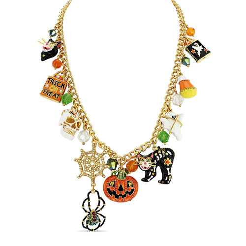 "Trick or Treat" - Halloween Multi Charm Necklace