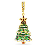 Sparkling Christmas Tree Enhancer Charm by Ritzy Couture DeLuxe - 18k Gold Plated Brass