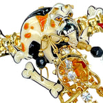 Lunch at The Ritz Bulldog Dog Lover Pin and Pendant Jewelry – 22k Gold Plating