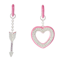 Hearts and Arrows Love Rainbow Earrings " Fine Silver Plating