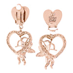 Cupid"s Love Pink Valentine Heart Earring by Ritzy Couture 