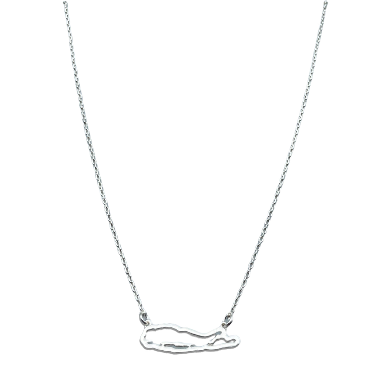 LONG ISLAND SILHOUETTE NECKLACE - SILVER