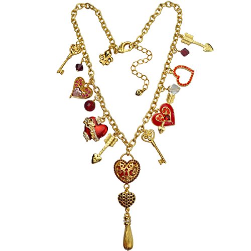 Heart Charm Necklace For women - Arrow Charm Necklace