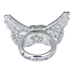 "Angels Among Us" Heart & Angel Wing Ring | Back Side