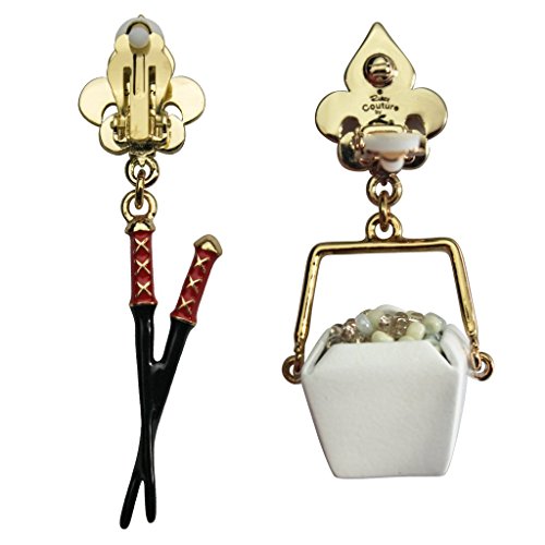 Chinese Container & Chopsticks Earrings For Women | Back Side