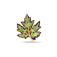 Fall Foliage Multicolor Maple Leaf Pin Pendant by Ritzy Couture