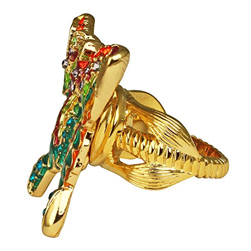 Butterfly Multi Color Charm Ring | Butterfly Ring - Side View