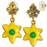 Yellow Daffodil Earrings For Women - Jewelry Earring - Back Side