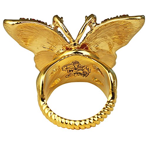 Butterfly Multi Color Charm Ring | Butterfly Ring - Back Side