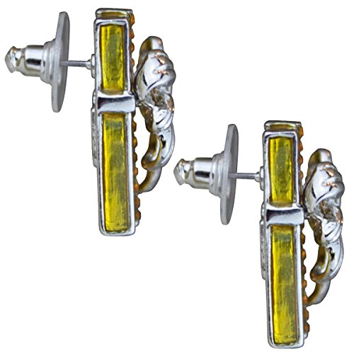 Yellow Stud Earrings For Women - Stud Earrings Jewelry - Side View