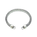 Tabra Jewelry 925 Sterling Silver Rich Hand Woven Bracelet Connector Chain CBR14