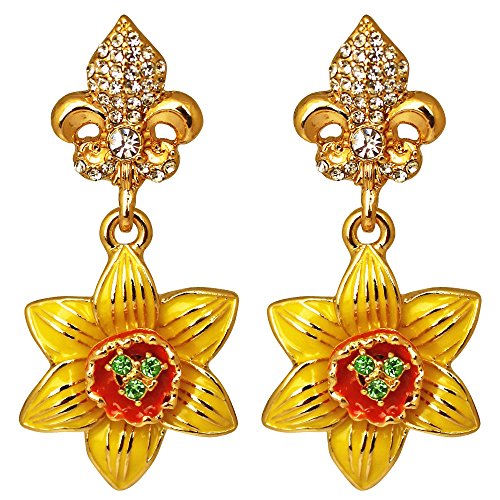 Yellow Daffodil Earrings For Women - Jewelry Earring