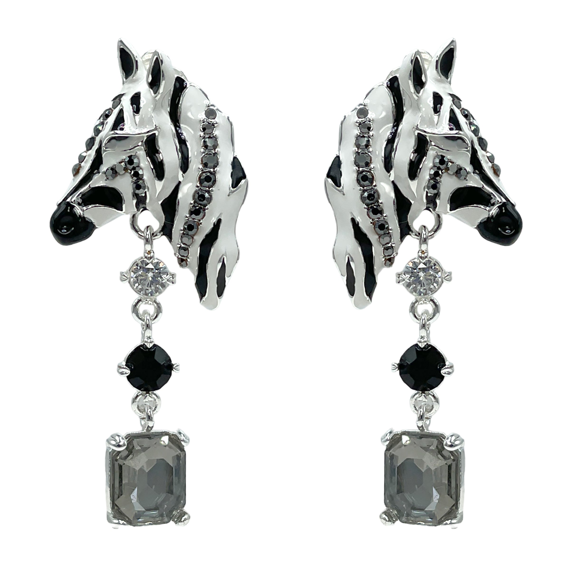 Ritzy Couture DeLuxe Wild Zebra Animal Print Statement Earrings - Fine ...