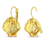 Scallop Sea Shell Pastel Beach Earrings by Ritzy Couture DeLuxe -18k Gold Plated