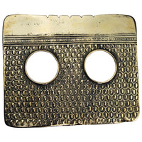 Tabra Jewelry Belt Buckles Antiqued Bronze Africa Tribal Pattern Vault BB06 - Bronze