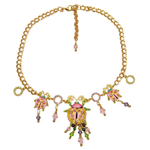 Lunch At The Ritz Lady Beetle Moveable Wing (Goldtone) Necklace.