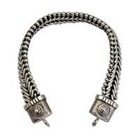 Tabra 925 Sterling Silver Heavy Hand Woven & Cast Bracelet Connector Chain CBR02