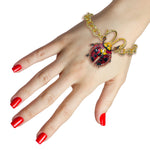 Lunch at The Ritz Delightful Treasure Ladybug Enchanting Charm Bracelet A 22k Gold Plating