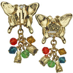 Butterfly Multi-Color Dangle Earrings | Butterfly Jewelry | Back Side