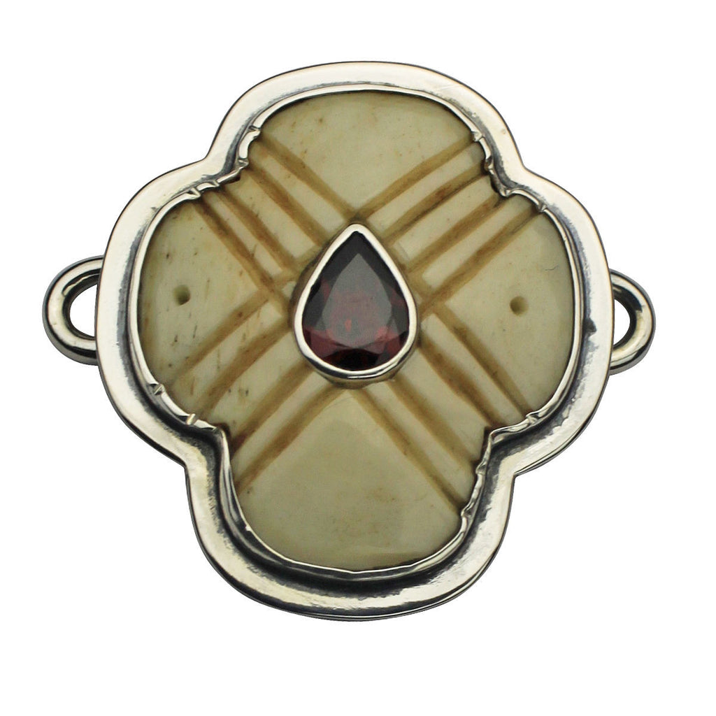 Tabra Jewelry | Garnet and Resin Connector Charm