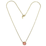 Pink Enamel Necklace For Women -Necklace Jewelry - Front Side