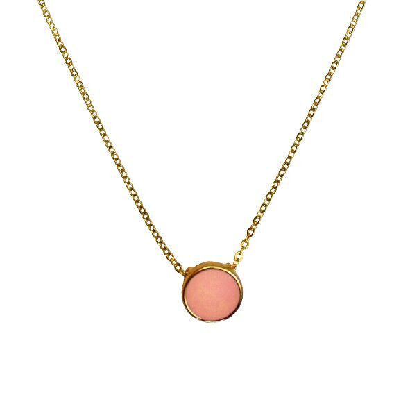 Pink Enamel Necklace For Women - Necklace Jewelry