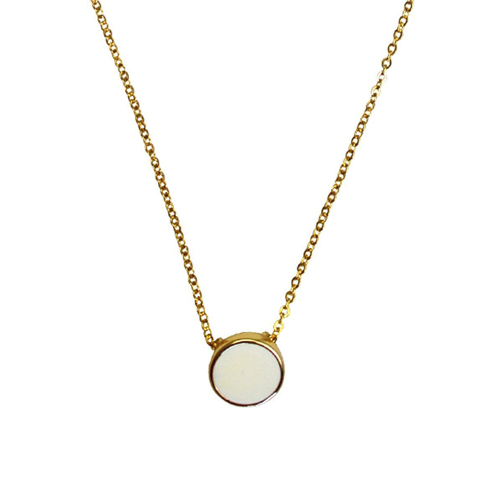 White Enamel Necklace For Women - Necklace Jewelry
