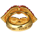 Heart Charm Ring | Lips Finger Ring For Women - Back Side